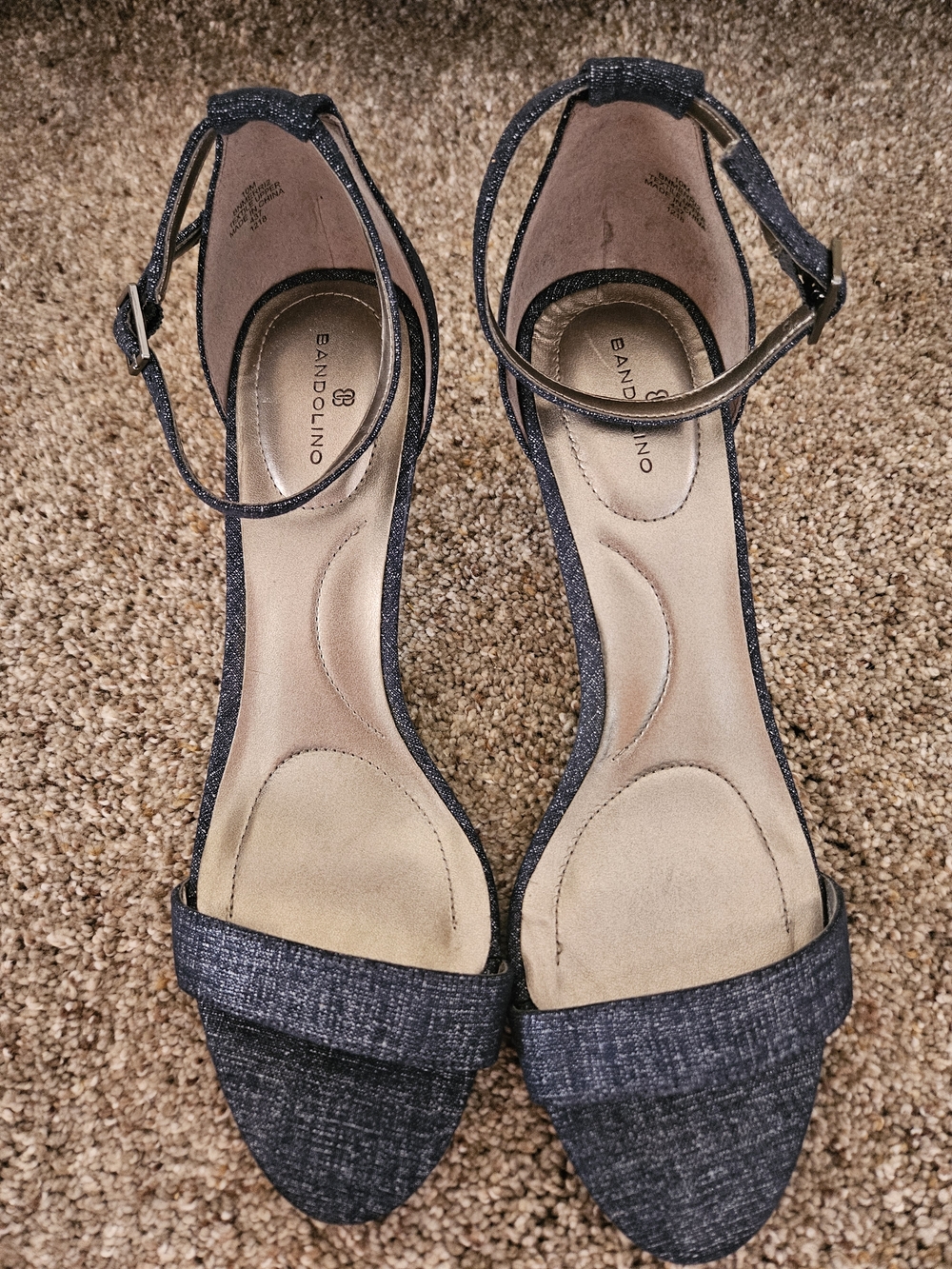 NEW Bandolino Navy/Denim Ankle-Strap Sandals for Women